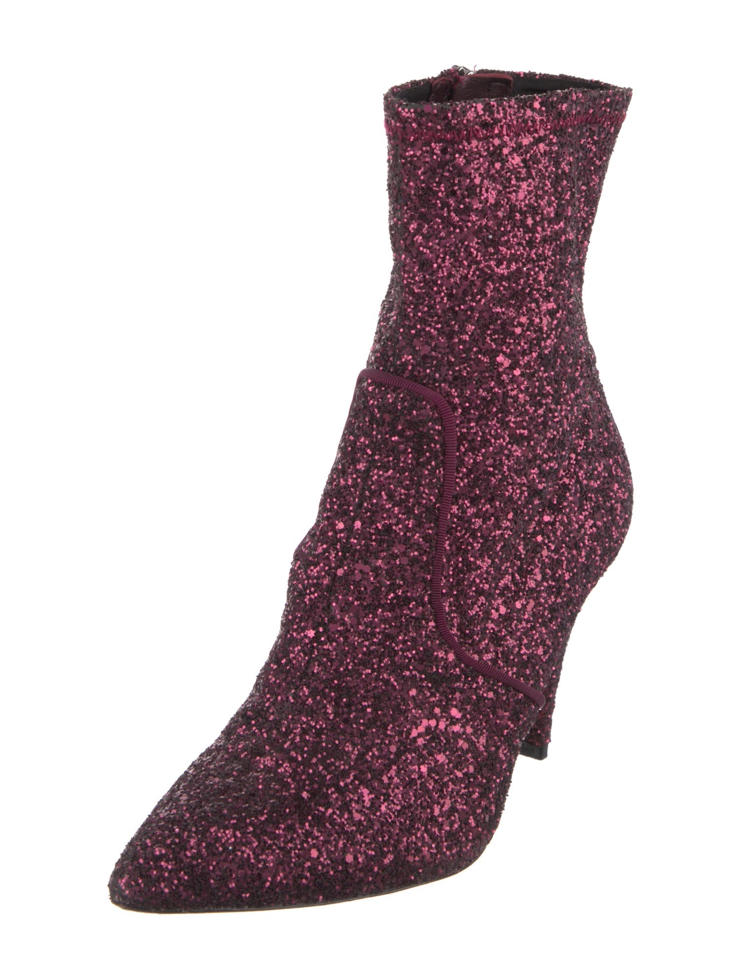 Alice + Olivia Glitter Printed Sock Boots